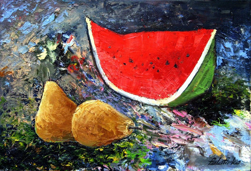 Watermelon and pears