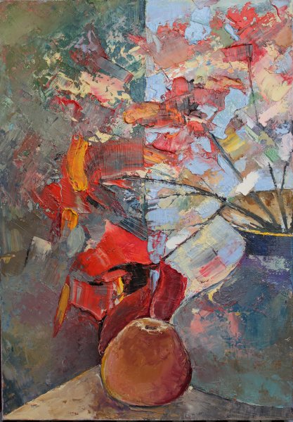 Apple and flowers