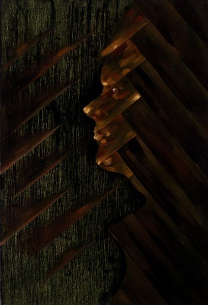 Self-portrait in parquet